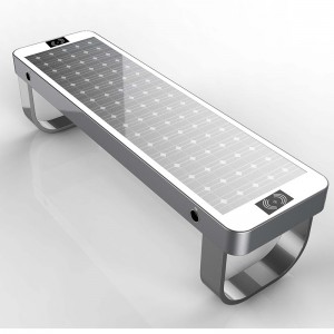 2019 Nyaste Design Smart Urban Outdoor Solar Metal Laddare Bänk för Mobiltelefon