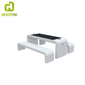 USB Trådlös Telefon Laddare Utomhus Smart Solar Möbler Trädgårdsbord Bench Set